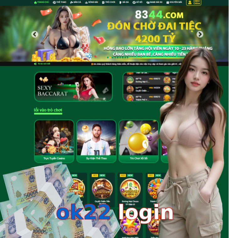 Trò chơi Slot được yêu thích tại ok22 login
