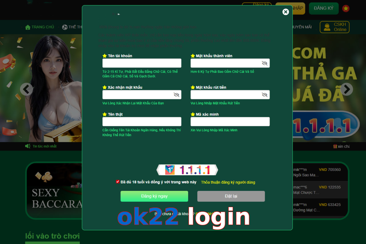 ok22 login